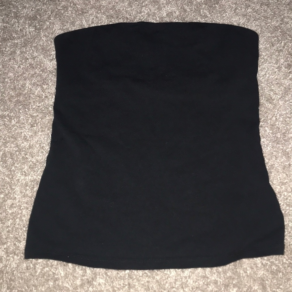 Black strapless top
